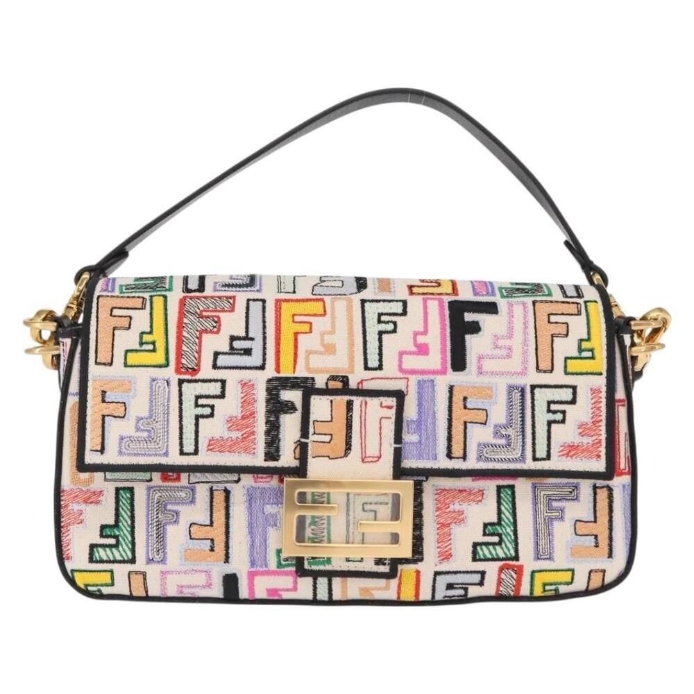 Fendi Zucca Mamma Baguette Shoulder Bag Multicolor